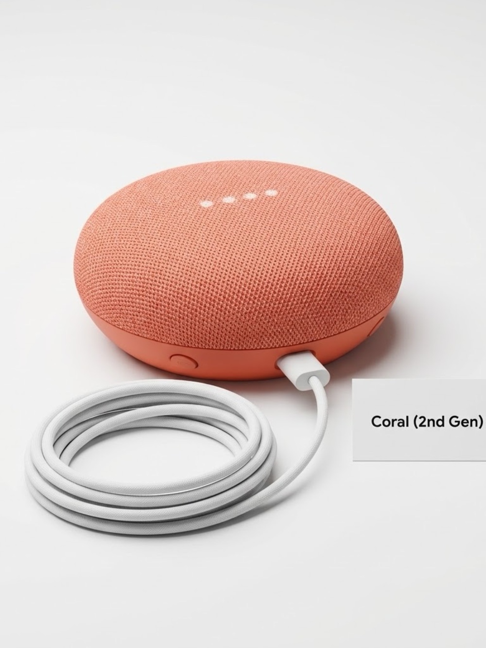 google Coral Smart Mini Speaker with USB-C Cable